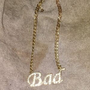 Gold 'Bad' Necklace